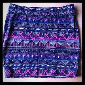 Colorful Aztec mini skirt!